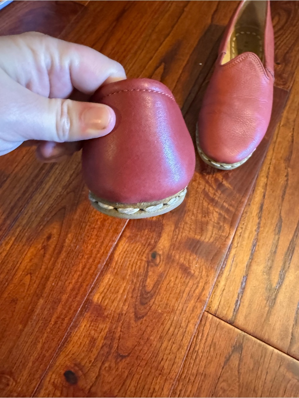 Sabah Felli Red Turkish leather slip ons loafers 41 US 9-9.5 - Picture 4 of 6